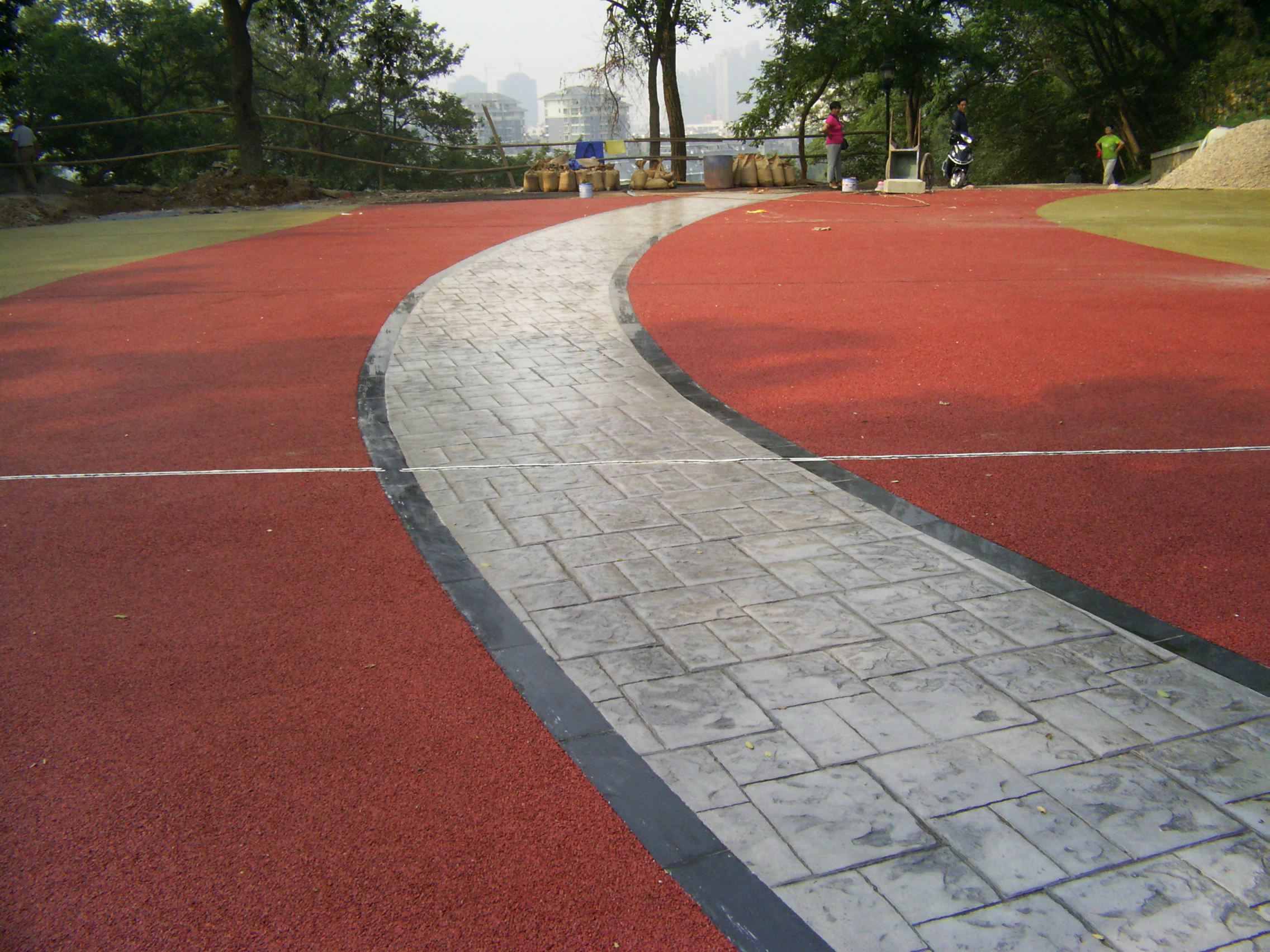彩色防滑路面 彩色防滑路面